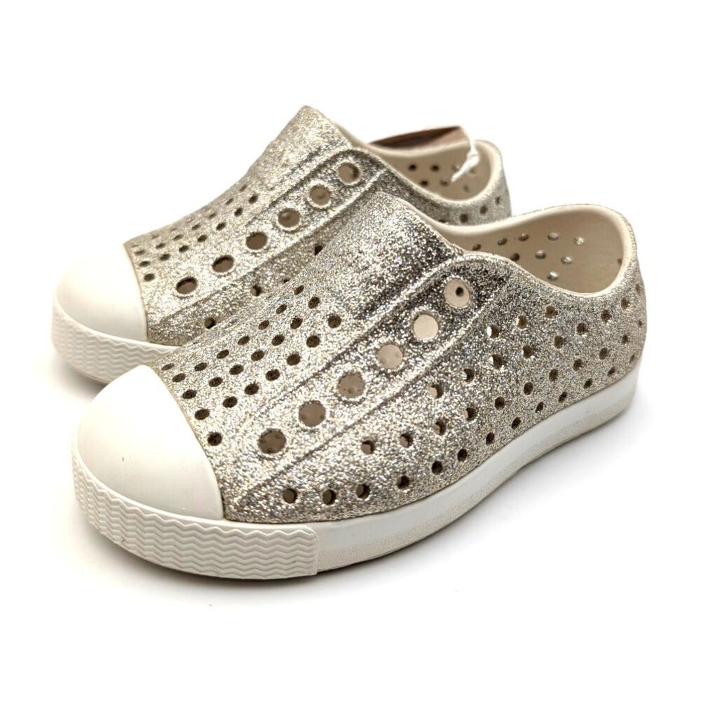 Native Jefferson Child Slip-On Sneakers Shoes Rock Salt Bling Size US C5 EU20